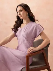 all about you Extended Sleeves A-Line Dress