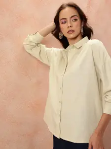 all about you Oversized Cotton Casual Shirt