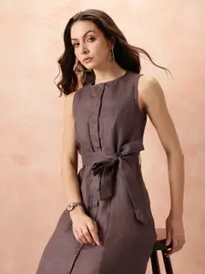 all about you Belted A-Line Dress