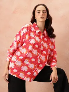 all about you Women Floral Printed Casual Shirt