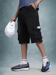 The Roadster Life Co. Men Skater Fit Denim Cargo Shorts