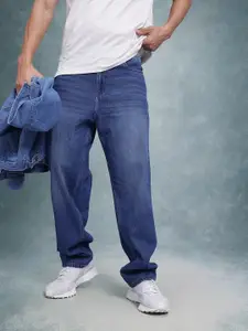 The Roadster Life Co. Men Mid-Rise Loose Fit Light Fade Jeans