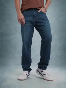 The Roadster Life Co. Men Mid-Rise Pure Cotton Light Fade Relaxed Fit Jeans