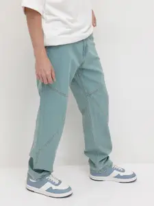 The Roadster Life Co. Men Pure Cotton Straight Fit Mid-Rise Jeans