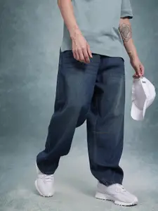 The Roadster Life Co. Men Mid-Rise Mid-Rise Skater Fit Vintage Wash Jeans