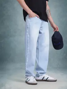 The Roadster Life Co. Men Mid-Rise Pure Cotton Light Fade Frayed Detail Straight Fit Jeans