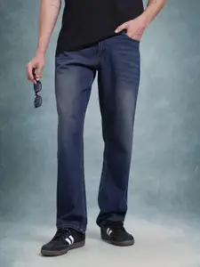 The Roadster Life Co. Men Vintage Wash Mid-Rise Pure Cotton Light Fade Relaxed Fit Jeans