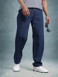 The Roadster Life Co. Men Mid-Rise Pure Cotton Loose Fit Jeans