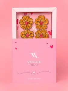 VOGUE PANASH Artificial Beaded Floral Shaped Drop Earrings