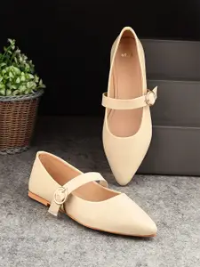 Styli Flat Ballerinas with Buckles
