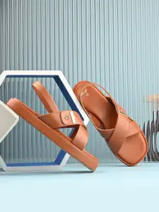 Styli Women Open Toe Flats with Buckles