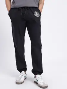 Marvel by Glitchez Men Avengers Typography Print Mid-Rise Relaxed Fit Pure Cotton Joggers