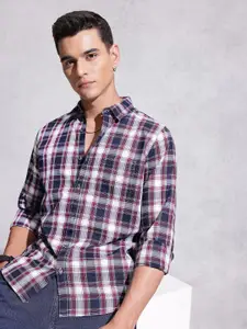 WROGN Opaque Checked Pure Cotton Casual Shirt