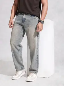 WROGN Men Loose Fit Mid-Rise Heavy Fade Pure Cotton Jeans