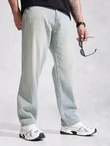 WROGN Men Loose Fit Heavy Fade Pure Cotton Jeans