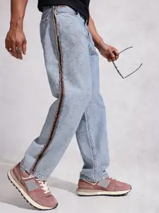 WROGN Men Loose Fit Mid-Rise Light Fade Stretchable Jeans