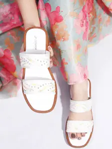 TRYME Embellished Ethnic Platform Sandals