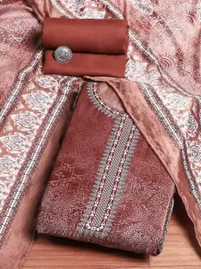 Biba Ethnic Motifs Printed Velvet Unstitched Dress Material