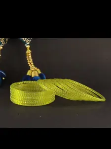 LAVAZZA Set Of 12 Crystal -Studded Glass Bangles