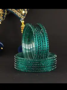 LAVAZZA Set Of 12 Crystals Stone-Studded Bangles