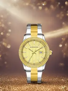 GIORDANO Men Printed Dial & Stainless Steel Wrap Around Straps Analogue Watch GZ-50115-22