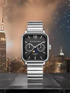 GIORDANO Men Printed Dial & Stainless Steel Bracelet Style Straps Analogue Watch GZ-50117-11