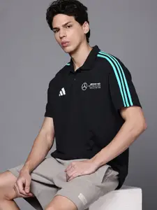 ADIDAS Polo Collar Mercedes AMG Petronas Formula One DNA T-shirt