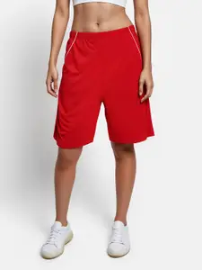 glitchez Women Contrast Piping Loose Fit Shorts