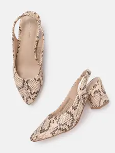 Allen Solly Textured Block Heeled Pumps