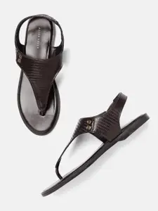 Allen Solly Women Textured Open Toe Flats