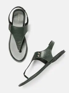 Allen Solly Women Textured Open Toe Flats