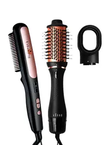 URBANYOG MakeMeeBold Hair Styling Duo - Straightening Brush + Hot Air Brush