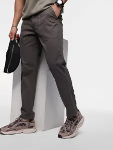 FCUK Men Smart Tapered Fit Chinos Trousers