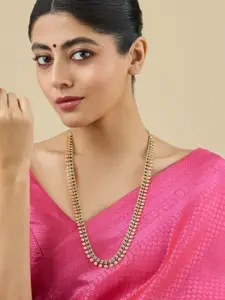 Kushal's Fashion Jewellery  Copper Green Gold-Plated Cubic-Zircon Necklace