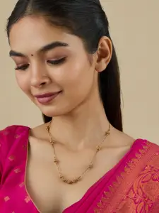 Kushal's Fashion Jewellery Copper Gold-Plated Antique Necklace