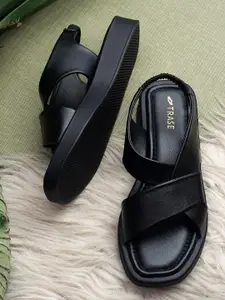 TRASE Women Open Toe Flats with Bows