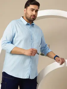 Sztori Men Plus Size Premium Cotton Linen Casual Shirt