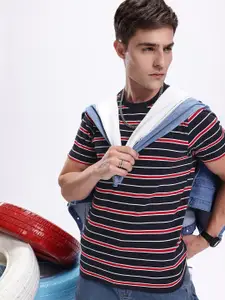 Kook N Keech Men Striped Pure Cotton T-shirt