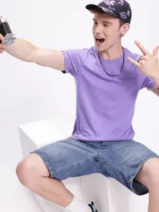 Kook N Keech Solid Crew Neck Pure Cotton Men T-shirt