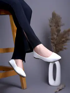 Shoetopia Girls Textured Ballerinas Flats