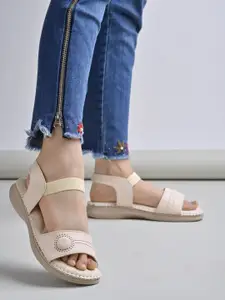 Shoetopia Girls Open Toe Flats