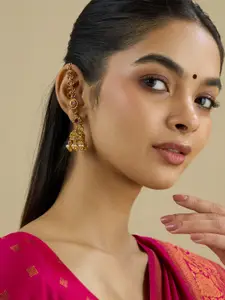 Kushal's Fashion Jewellery Women Ruby Gold-Plated Ethnic Antique Matil