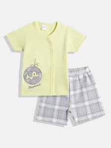 Moms Love Infant Boys Pure Cotton T-shirt with Shorts
