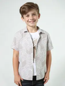 CHARCHIT Boys Comfort Floral Printed Casual Shirt with T-Shirt