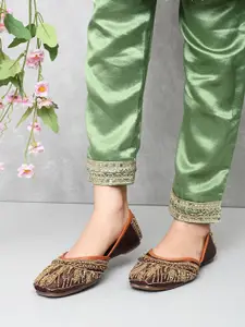 XE Looks Women Ethnic Ballerinas with Embroidered Flats