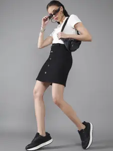 DOLCE CRUDO Denim A-Line Mini Skirt