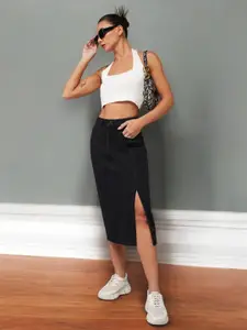 DOLCE CRUDO Women Denim A-Line Mini Skirt