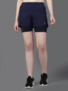 HRX by Hrithik Roshan  Women Solid Double Layer Running Sports Shorts