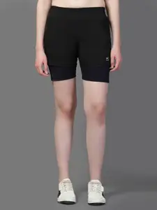 HRX by Hrithik Roshan  Women Solid Double Layer Running Sports Shorts