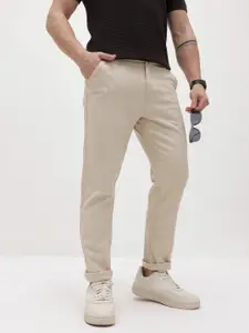 The Roadster Life Co. Men Pure Cotton Regular Fit Trousers